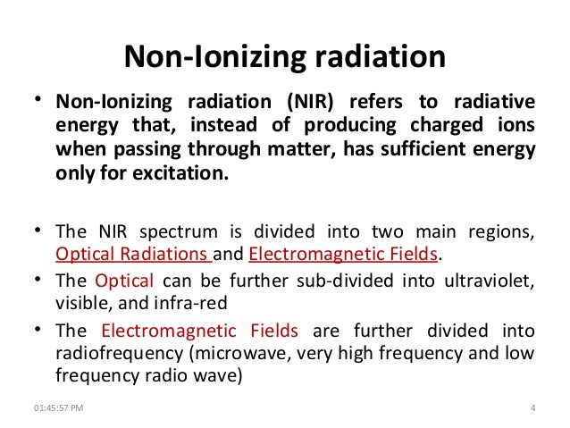 non ionising radiation non ionizing radiation