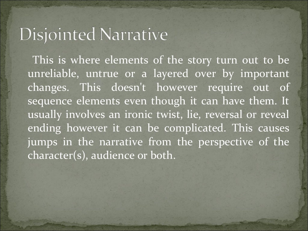 Non linear storytelling