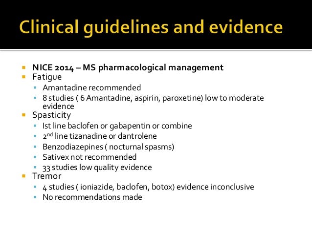 Amantadine (Symmetrel) And Ms