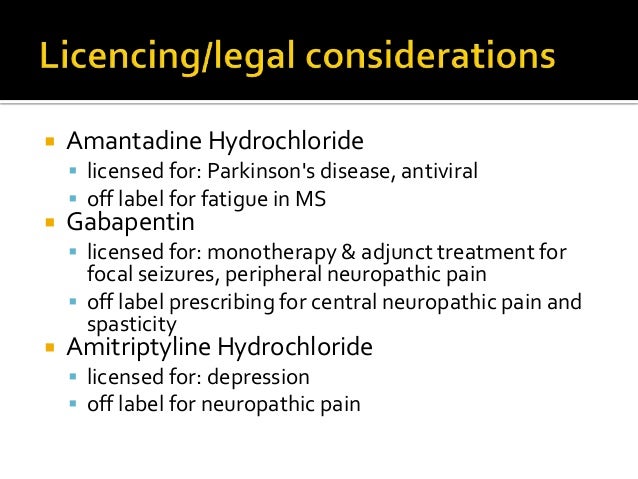 Amantadine (Symmetrel) And Ms