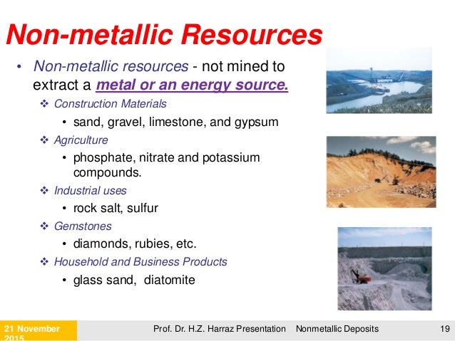 Non Metallic Mineral Deposits
