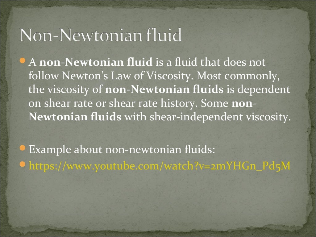 Non newtonian fluid