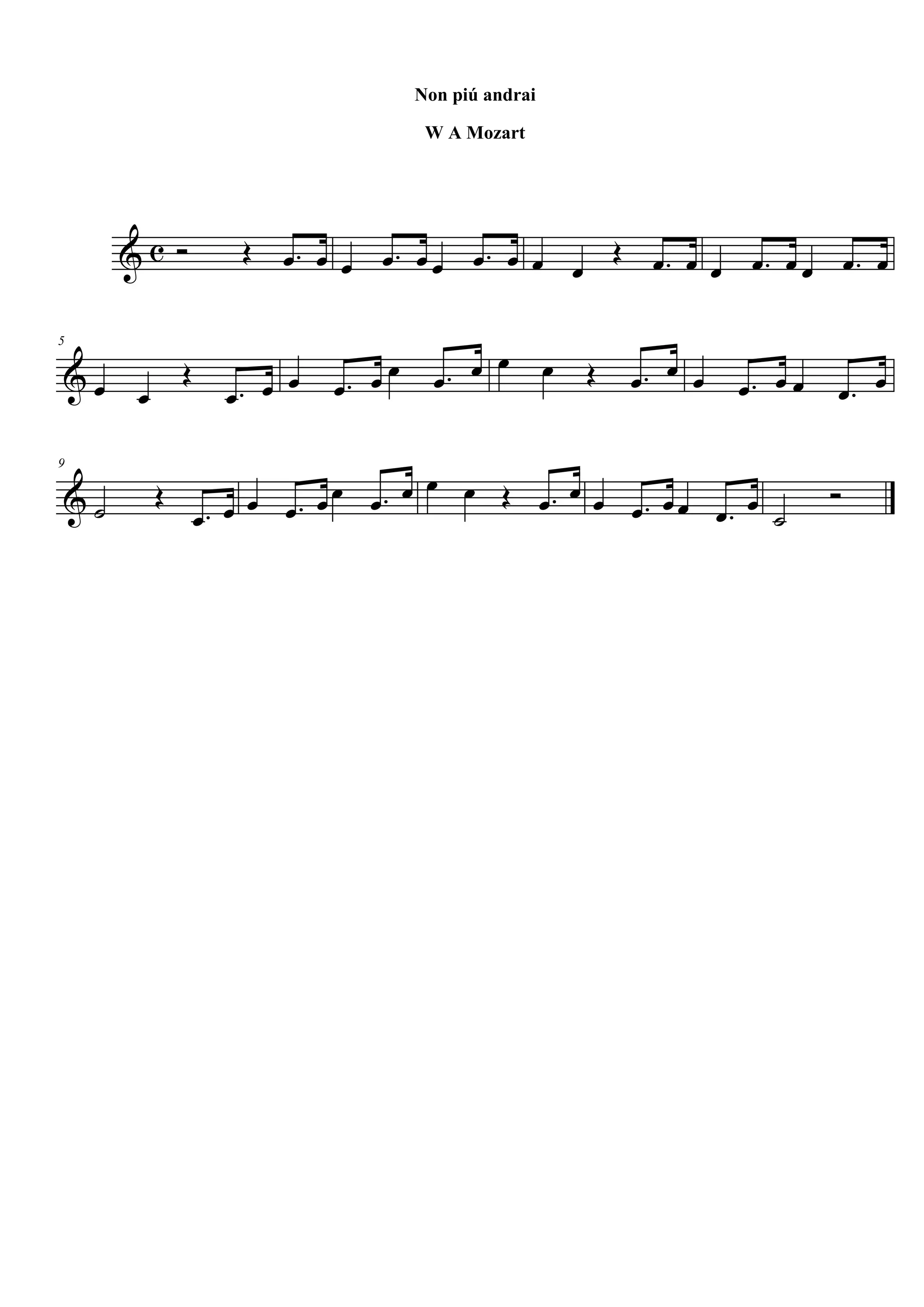 Non Piu Andrai Mozart Pdf