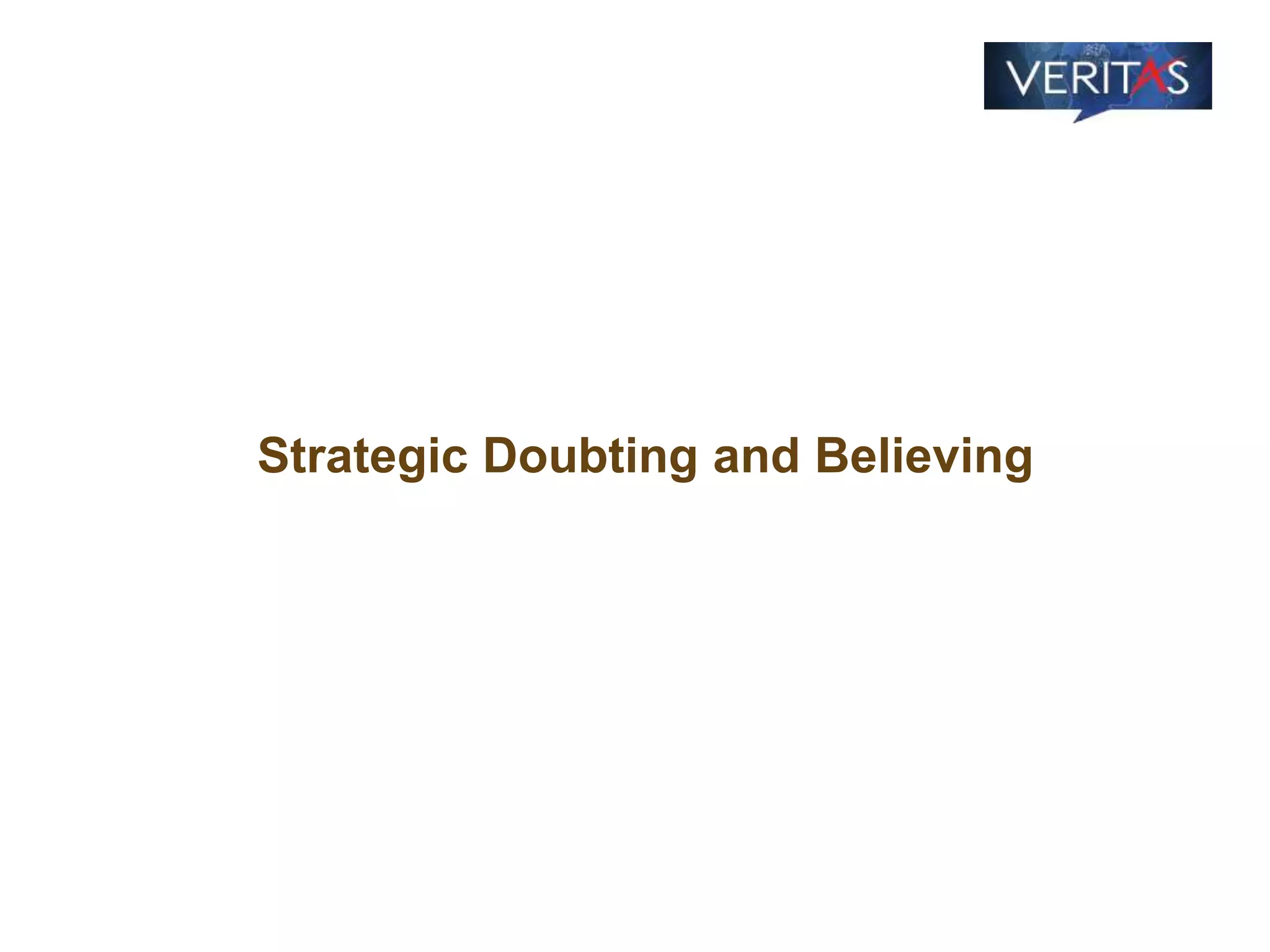 Strategic Doubting and Believing
 