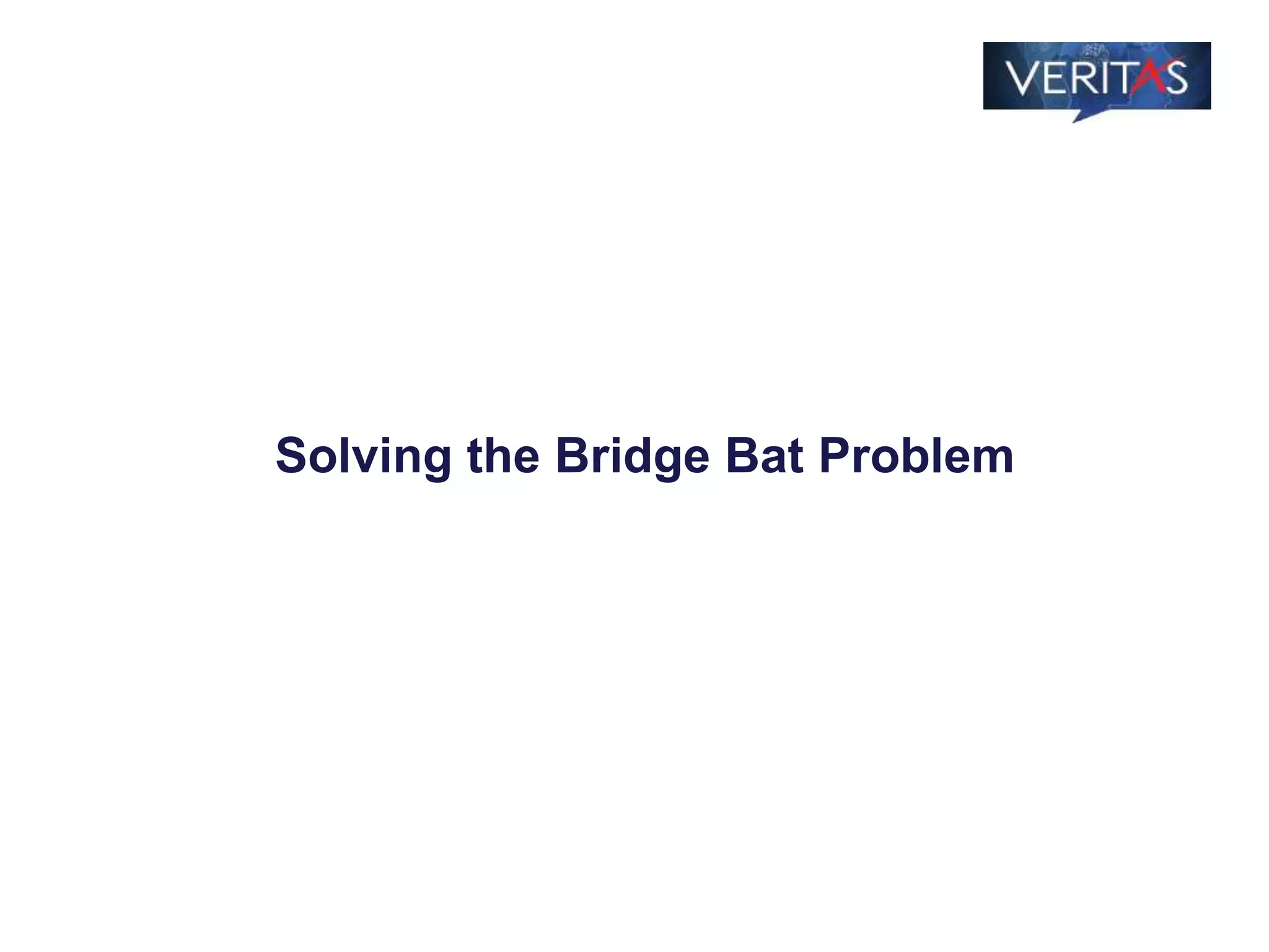 Solving the Bridge Bat Problem
 