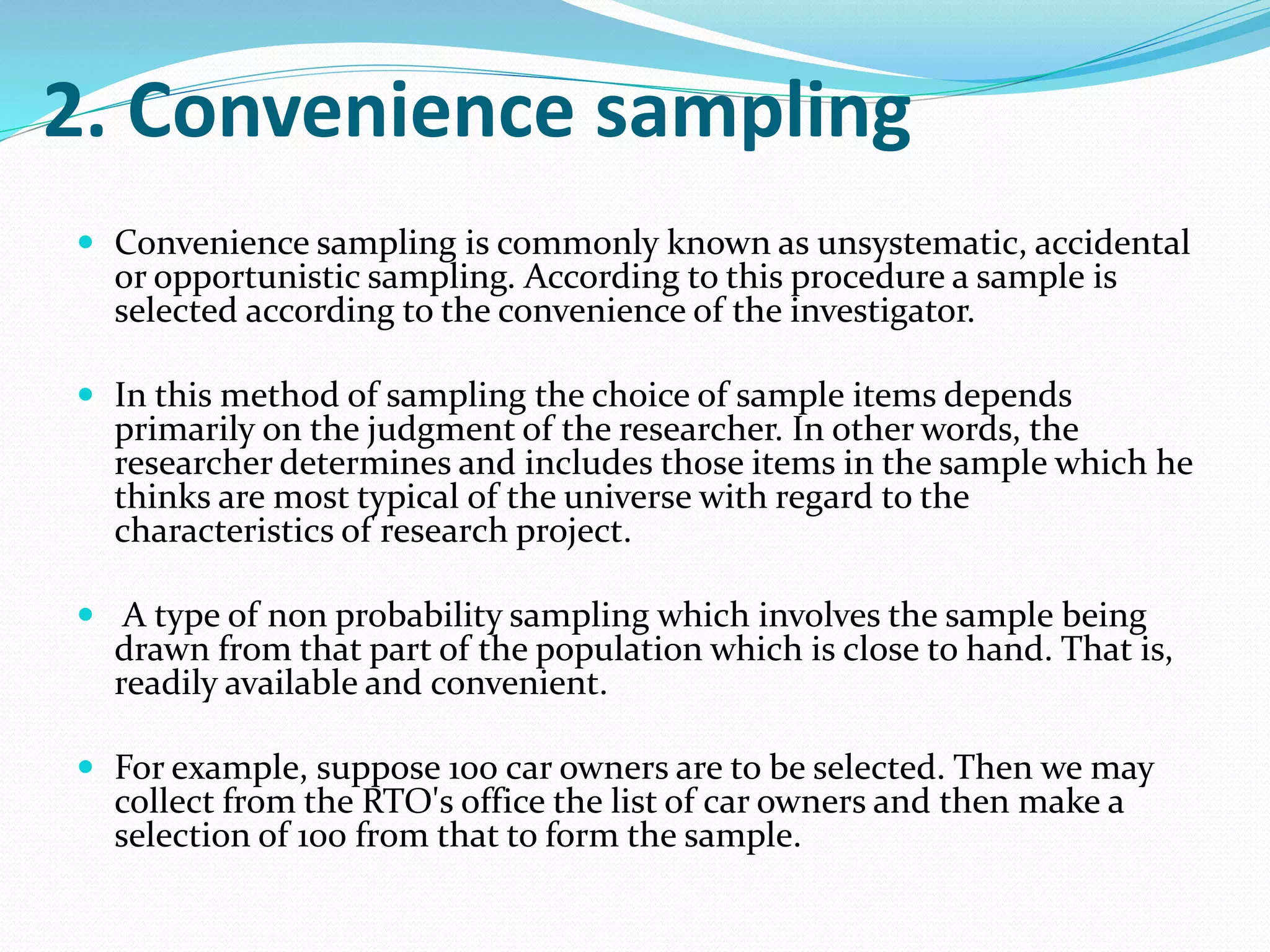 Non probability sampling | PPTX | Science