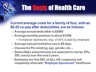 The Costs of Health Care
 