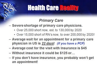 Health Care Reality
 