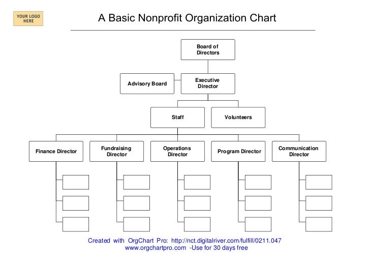 Non Profit Organizational Chart Template Word