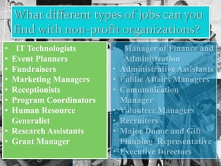 Careers in the Non-Profit Sector