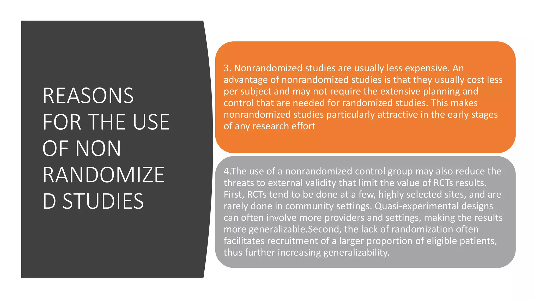 Non randomized controlled trial | PPTX | Medical Health