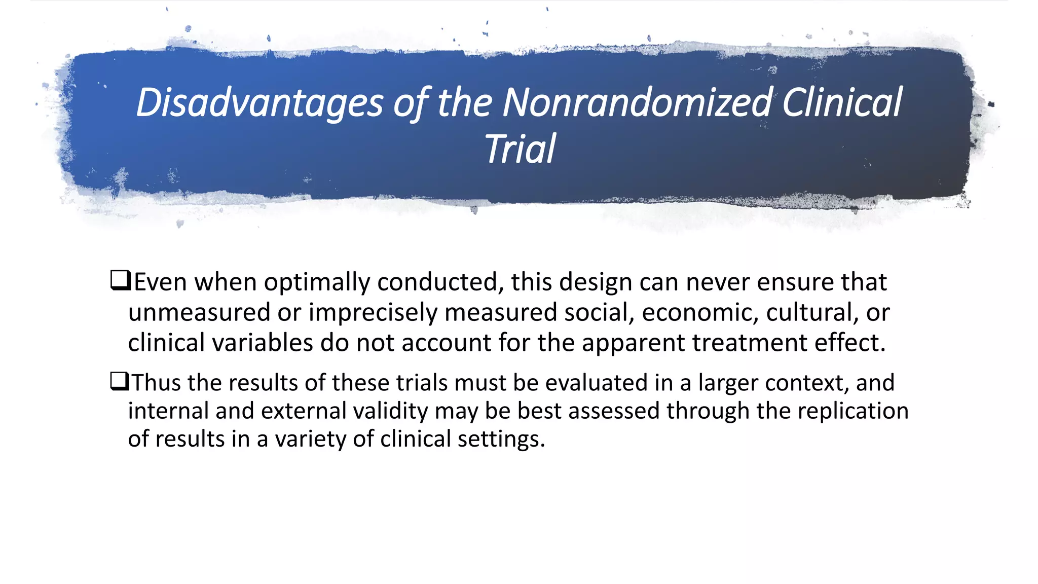 Non randomized controlled trial | PPTX | Medical Health