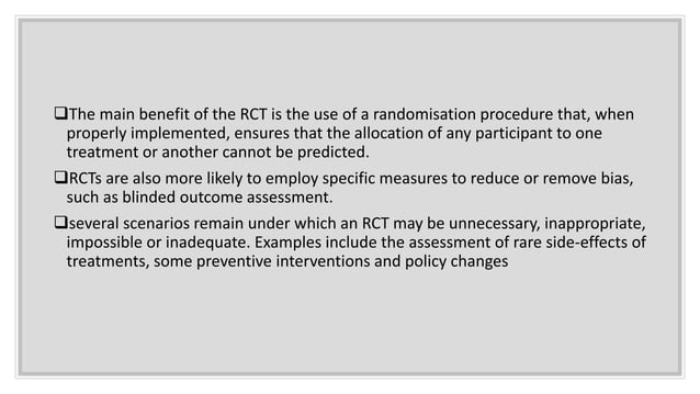 Non randomized controlled trial | PPTX | Medical Health