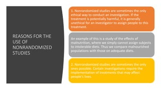 Non randomized controlled trial | PPTX | Medical Health