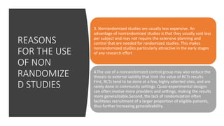 Non randomized controlled trial | PPTX | Medical Health