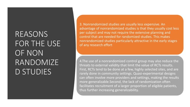 Non randomized controlled trial | PPTX | Medical Health
