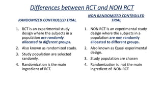 Non randomized controlled trial | PPTX | Medical Health