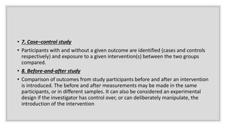 Non randomized controlled trial | PPTX | Medical Health