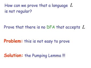 Non regular languages | PPT