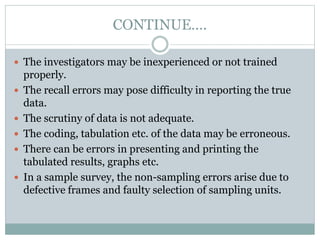 Non sampling error | PPTX
