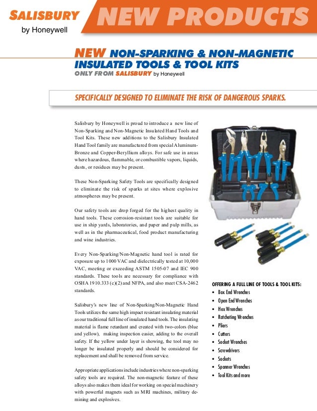 Salisbury NonSparking & Safety Insulated Tools (S.I.P)