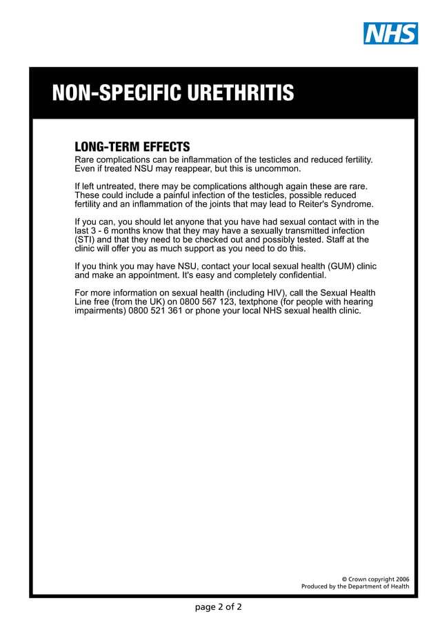 Non Specific Urethritis PDF
