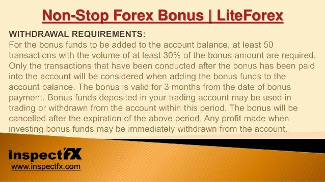 Liteforex welcome bonus
