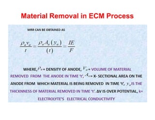 Material Removal in ECM Process
 