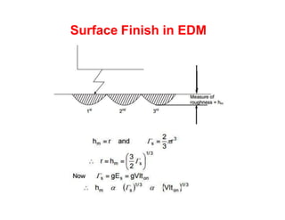Surface Finish in EDM
 