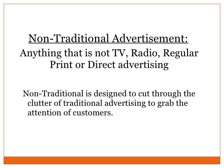 non traditional advertising