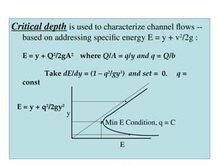 OPEN CHANNEL FLOW TYPES OF FLOW IN CHANNEL | PPT
