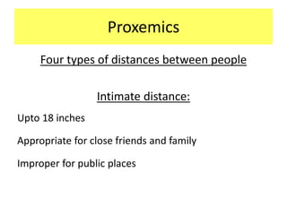 Distance When Talking Non verbal communication | PPTX