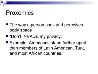 Proximics Example Non Verbal Communication | PPT