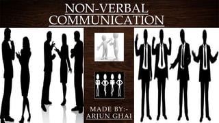 NON-VERBAL
COMMUNICATION
MADE BY:-
ARJUN GHAI
 