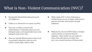 Nvc Approach Non violent communication a language of compassion | PDF
