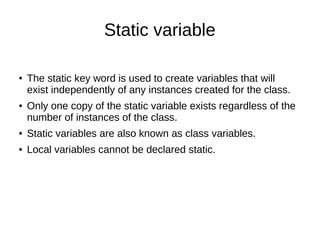Non access modifiers | PPT