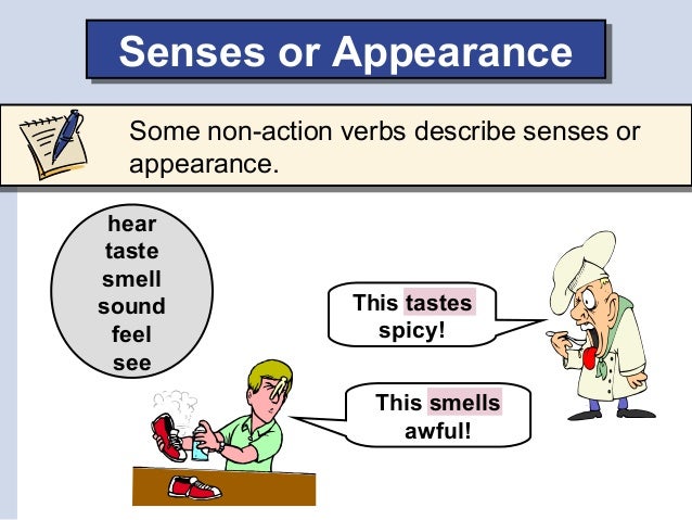 non action verbs what are some action verbs