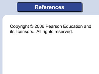 Copyright © 2006 Pearson Education and
its licensors. All rights reserved.
References
 