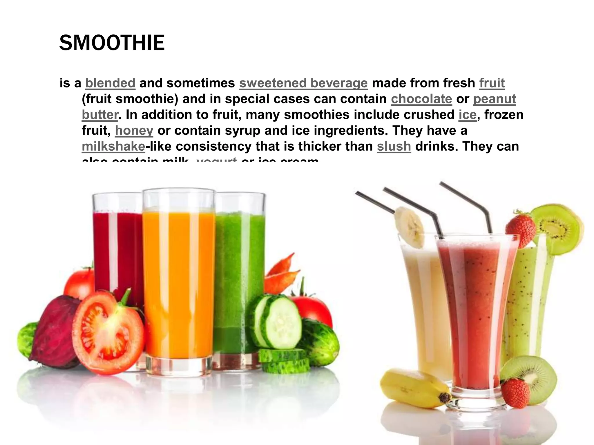 Non alcoholic beverages PPT