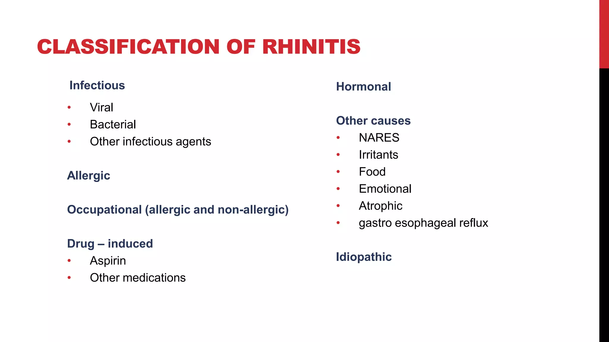 Non allergic rhinitis with eosinophilia syndrome | PPTX