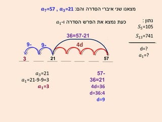 21 57
4d
57-
21=36
4d=36
d=36:4
d=9
57-21=36
-9-9
3
 