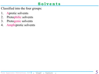 Solvent Groups Non aqueus Titration_Analysis_ B. Pharm..pptx
