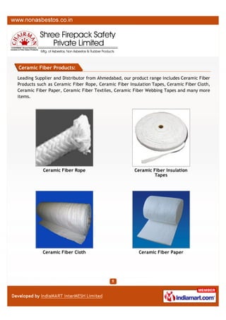 Our range of products include Asbestos Products such as Asbestos Webbing Tape,
Commercial Webbing Tape, Industrial Asbestos Webbing Tape, Asbestos Yarn,
Asbestos Apron and Heat Resistant Asbestos Yarns.

Asbestos Webbing Tape

Commercial Webbing Tape

Industrial Asbestos Webbing
Tape

Asbestos Yarn

A Member of

Products

ASBESTOS PRODUCTS

 