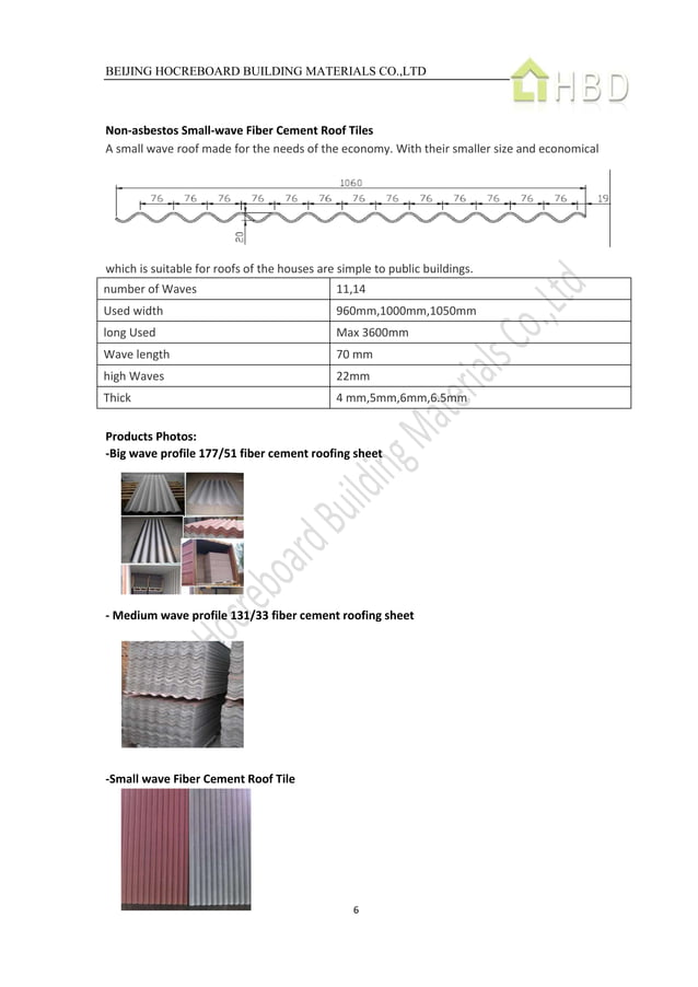 Non asbestos fiber cement roofing system catalogue PDF