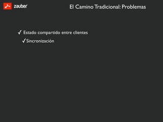 El Camino Tradicional: Problemas



✓ Estado compartido entre clientes
 ✓Sincronización
 