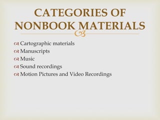 Non book materials | PPT