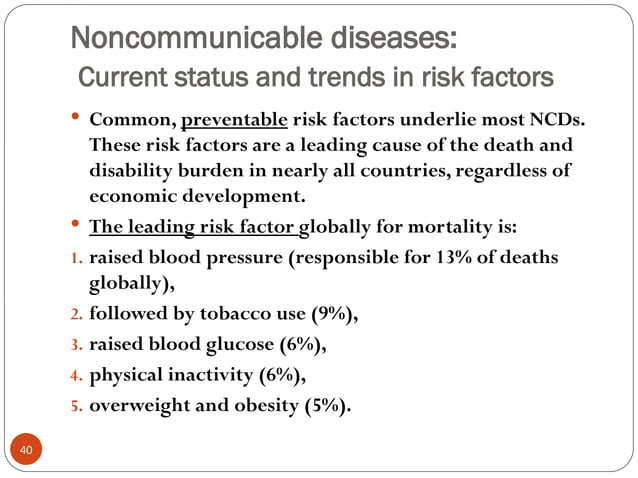 Power point presentation on Non communicable diseases.pptx
