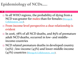 Non communicable diseases epidemeology | PPT