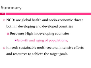 Non communicable diseases epidemeology | PPT