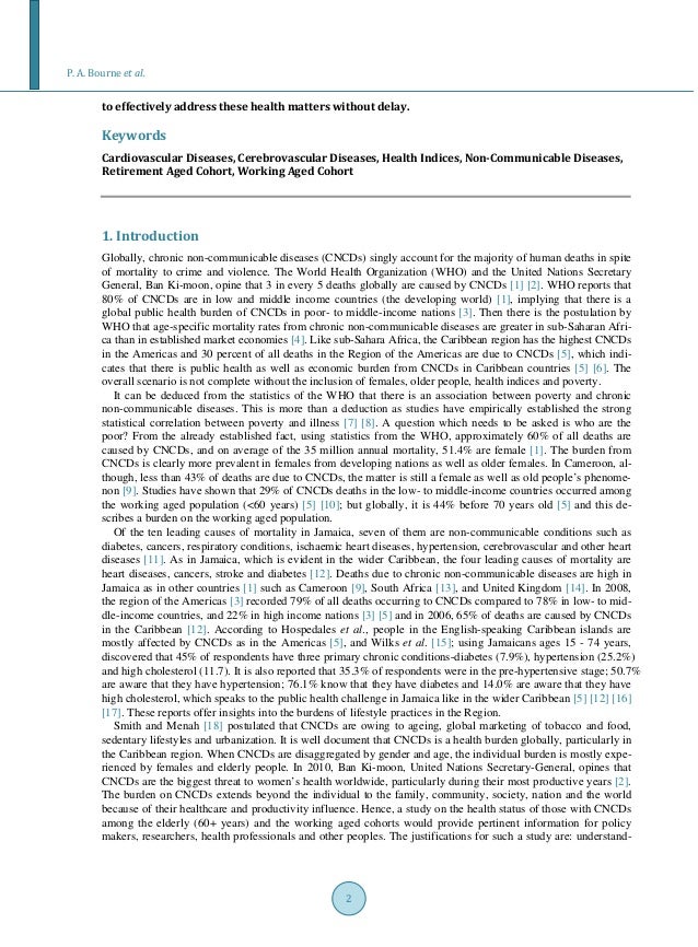 Non communicable diseases in jamaica